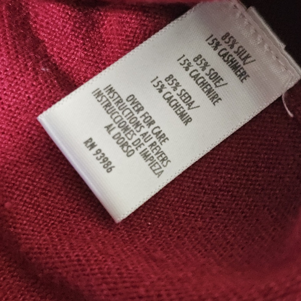 August Max Woman Cranberry Silk Cashmere Blend Cardigan Sweater Size 1X - Picture 12 of 12